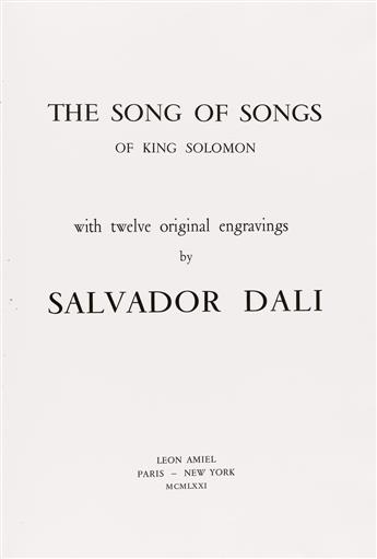 SALVADOR DALÍ The Song of Songs of King Solomon.